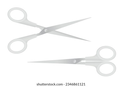 Hair cutting shears isolated on white background. Vector illustration.