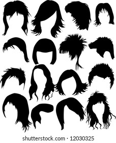 Hair - dress 2  (women and man), vector work