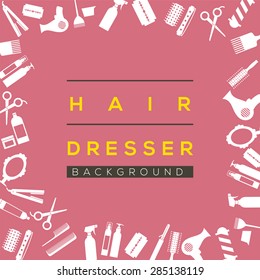 Hair Dresser Background Vector Illustration 