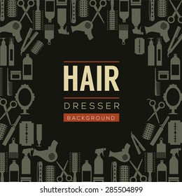 Hair Dresser Background Vector Illustration 