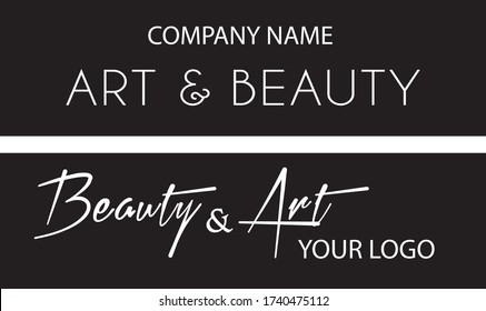 Hair Dresser and beauty saloon label sign template logo design vector