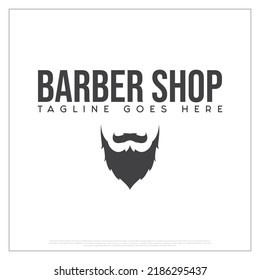 Hair Dresser Shop Logo Template, Barber Shop, Template, Hair Salon Shop Logo Template, Vector Logo Design, Beard, Mustache, Hair Dresser, Vector, Template, Logo, Creative Black And White, 