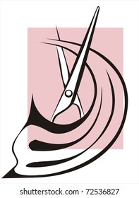 hair dressing concept, barber symbol