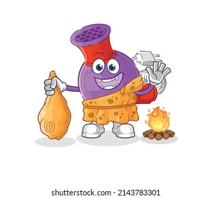 hair dryer ancient cartoon. cartoon mascot vector