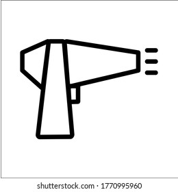 Hair dryer, blow, salon icon outline styel vector 