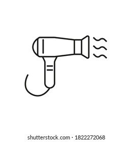 hair dryer or blow dryer symbol vector outline style