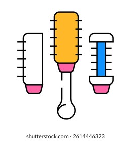hair dryer brush line icon vector. hair dryer brush sign. isolated symbol illustration
