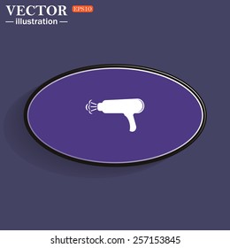 hair dryer building. Blow Dryer . Hair Dryer. Hairdresser Symbol. Vector illustration, EPS 10
