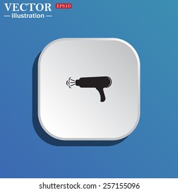 hair dryer building. Blow Dryer . Hair Dryer. Hairdresser Symbol. Vector illustration, EPS 10