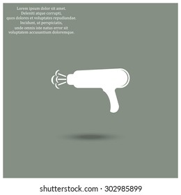 hair dryer building. Blow Dryer . Hair Dryer. Hairdresser Symbol. icon. vector design