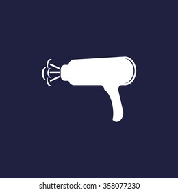 hair dryer building. Blow Dryer . Hair Dryer. Hairdresser Symbol icon, vector illustration. Flat design style