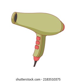 Hair Dryer Cartoon Icon Illustration