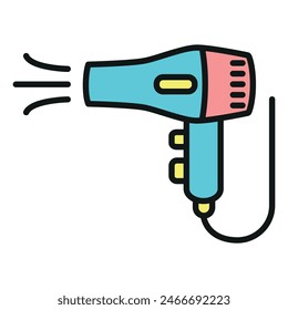 Hair dryer color icon vector design templates simple and modern