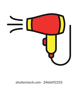 Hair dryer color icon vector design templates simple and modern