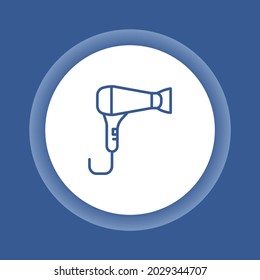 Hair dryer color line icon. Electrical device for drying a person's hair. Sign for web page, mobile app, banner. 