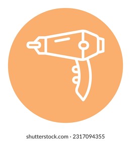 Hair dryer color line icon. Electrical device for drying a person's hair. Sign for web page, mobile app, banner. 