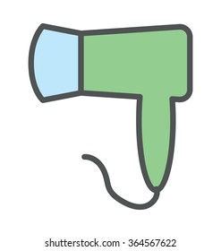 
Hair Dryer Colored Vector Icon
