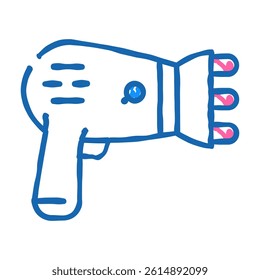 hair dryer device doodle icon sketch vector. hair dryer device sign. isolated symbol illustration
