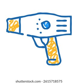 hair dryer device doodle icon sketch vector. hair dryer device sign. isolated symbol illustration