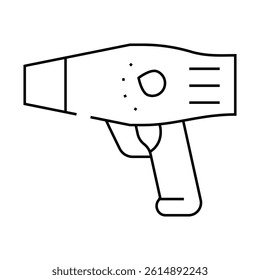 hair dryer device line icon vector. hair dryer device sign. isolated contour symbol black illustration