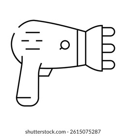 hair dryer device line icon vector. hair dryer device sign. isolated contour symbol black illustration