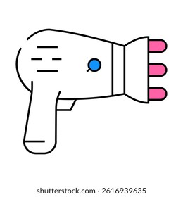 hair dryer device line icon vector. hair dryer device sign. isolated symbol illustration