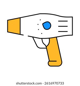 hair dryer device line icon vector. hair dryer device sign. isolated symbol illustration