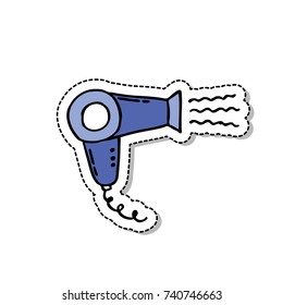 hair dryer doodle icon