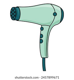 Hair dryer for drying hair. Barbershop single icon in cartoon style vector symbol stock illustration web.