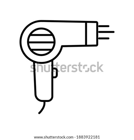 Hair Dryer electric appliance line icon