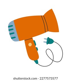 Hair dryer flat icon Electric device. Vector illustration