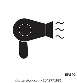 hair dryer flat icon vector