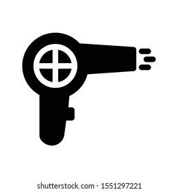 hair dryer glyph flat icon