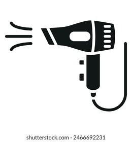 Hair dryer glyph icon vector design templates simple and modern