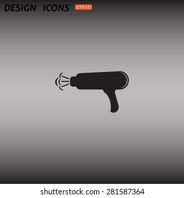 Hair Dryer. Hairdresser Symbol. icon. vector design