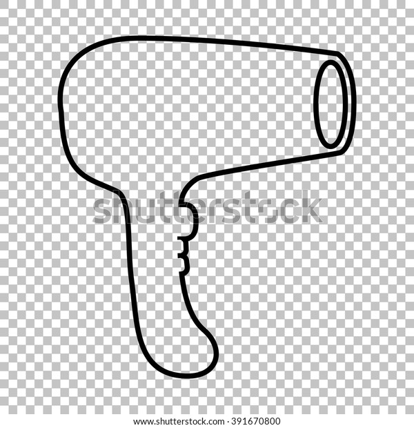 Hair Dryer Hairdresser Symbol Line Vector Stock Image Download Now