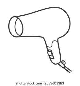 Hair dryer. Home appliances. Vector illustration.