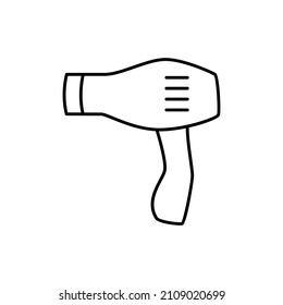 Hair dryer Icon in black line style icon, style isolated on white background