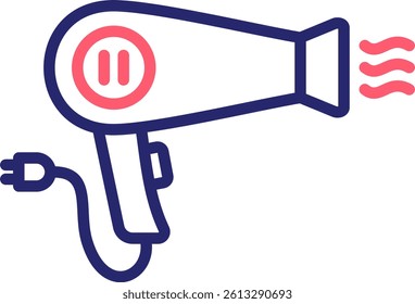 Hair Dryer Icon Color Vector Illustration