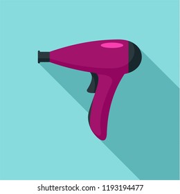 Hair dryer icon. Flat illustration of hair dryer vector icon for web design