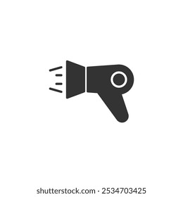 Hair dryer icon isolated on white background. Haircare symbol modern, simple, vector, icon for website design, mobile app, ui. Vector Illustration