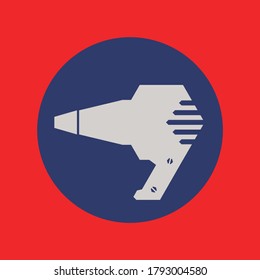 Hair dryer icon isolated. Vector illustration.