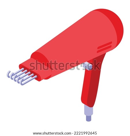 Hair dryer icon isometric vector. Beauty salon. Spa scene