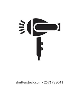 Hair dryer icon Line Art Logo set