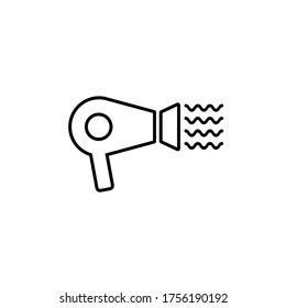 Hair Dryer icon line. Electronic blow dryer sign. Vector on isolated white background. Eps 10.
