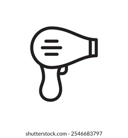 hair dryer icon line vector design illustration template in trendy style