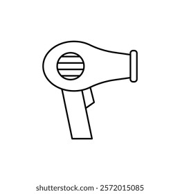 Hair dryer icon in liner stroke style