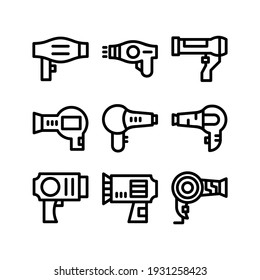 hair dryer icon or logo isolated sign symbol vector illustration - Collection of high quality black style vector icons
