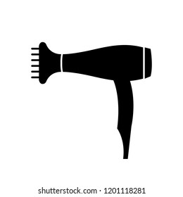 Hair dryer icon, logo on white background