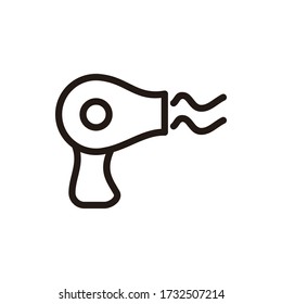 Hair Dryer icon - minimal thin line web icon.